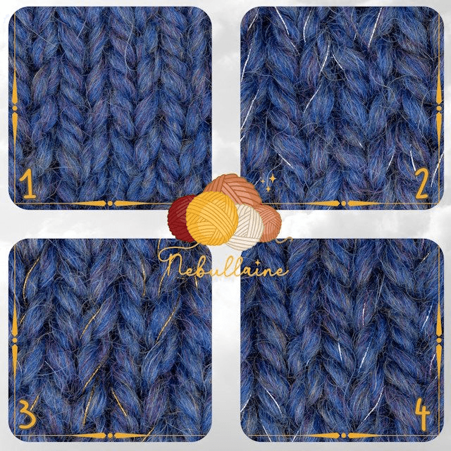 tour de cou - Snood bleu laine mouton et alpaga