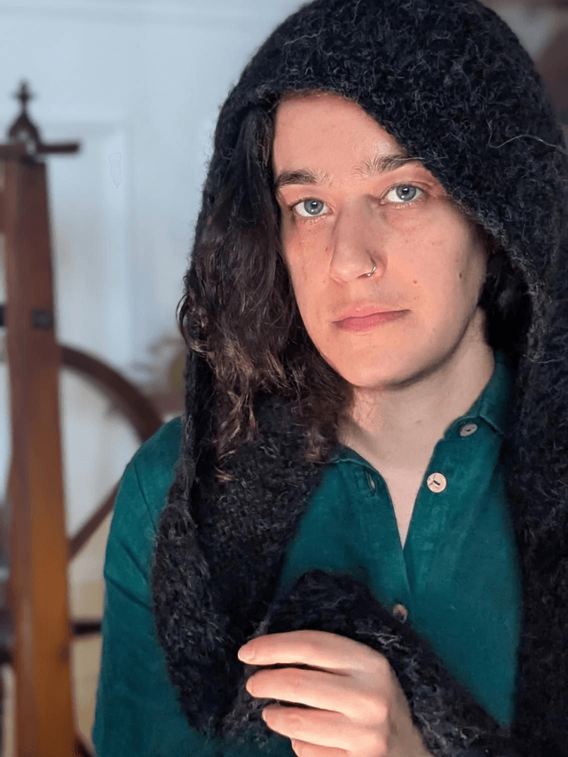 Capuche écharpe deux en un - La Capucharpe - alpaga merinos et soie
