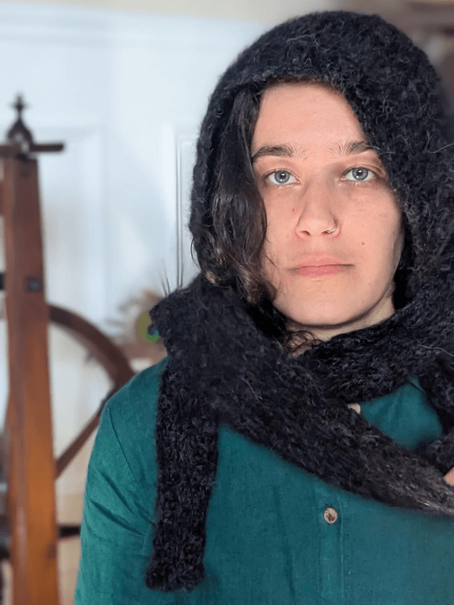 Capuche écharpe deux en un - La Capucharpe - alpaga merinos et soie