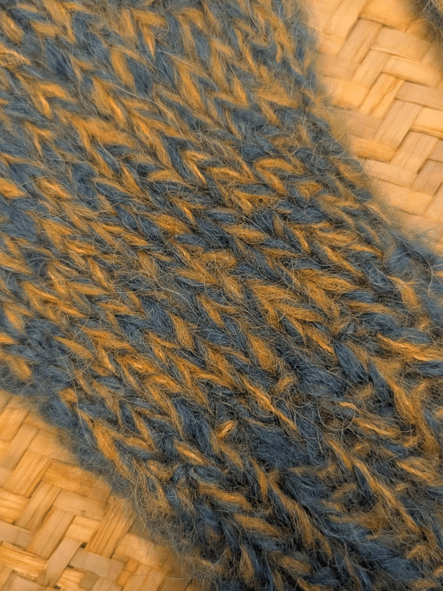 Mitaines bleu et jaune