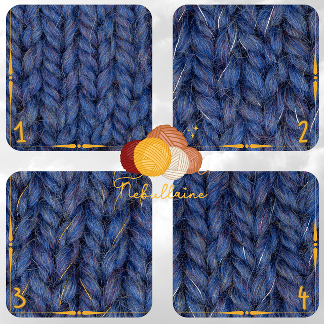 Mitaines en laine d'alpaga et mouton tricotées à la main Bleu